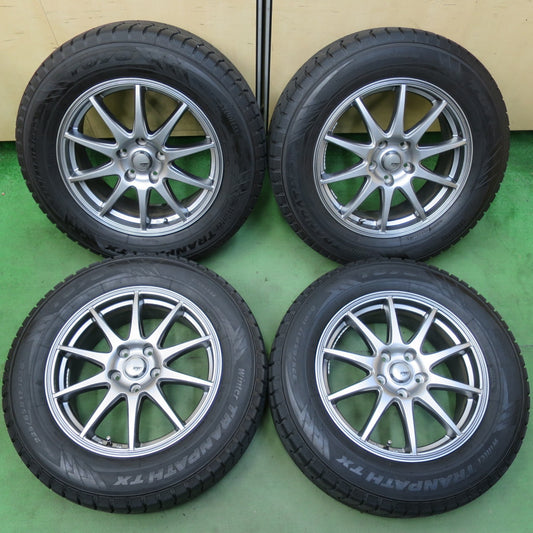 超バリ溝！キレイ！9.5分以上★スタッドレス 225/65R17 トーヨー ウインター トランパス TX SPORT ABELIA スポルト アベリア 17インチ PCD114.3/5H★5072507イス