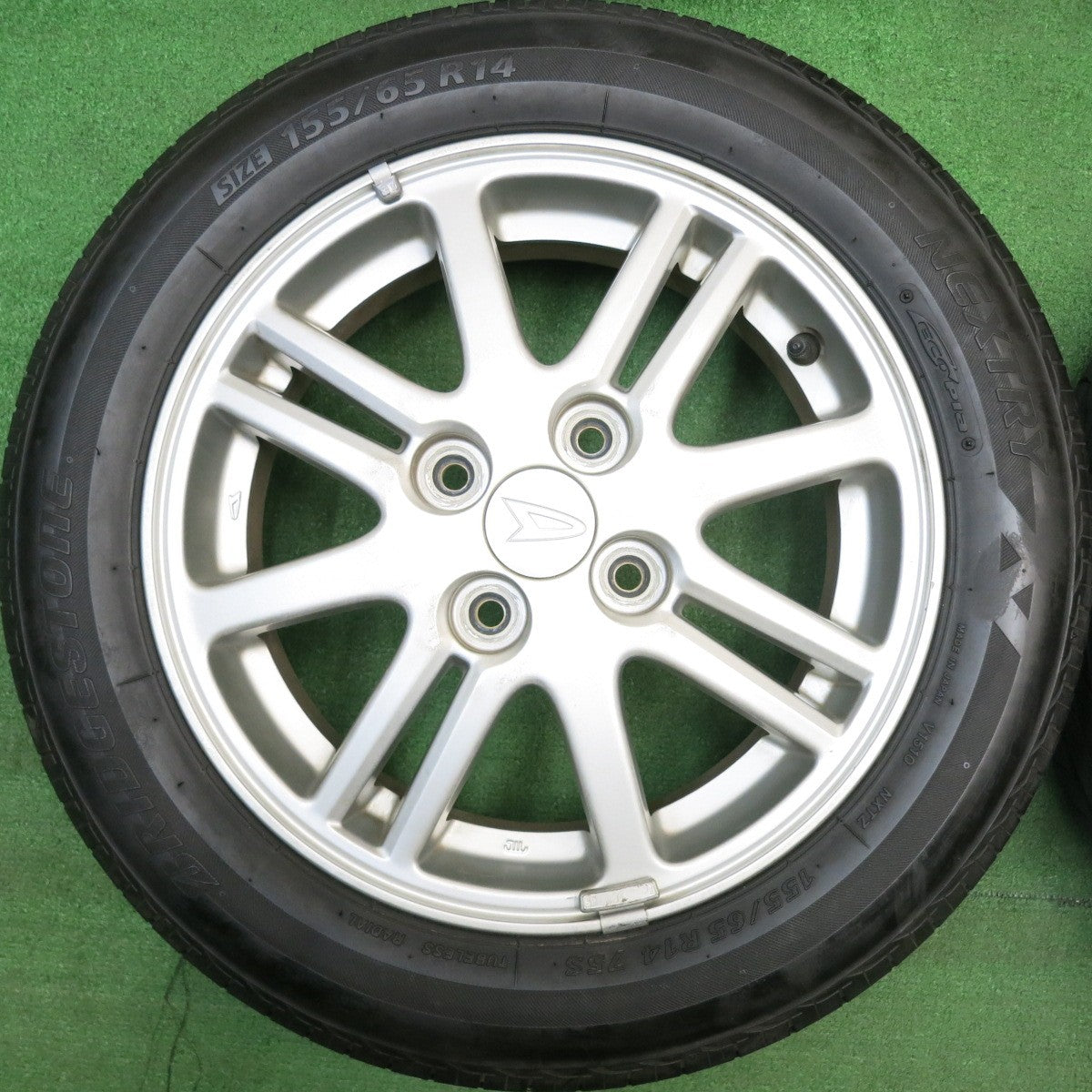 4本価格★ダイハツ タント ムーヴ 等 純正 155/65R14 ブリヂストン ネクストリー エコピア 14インチ PCD100/4H★6022622HAノ