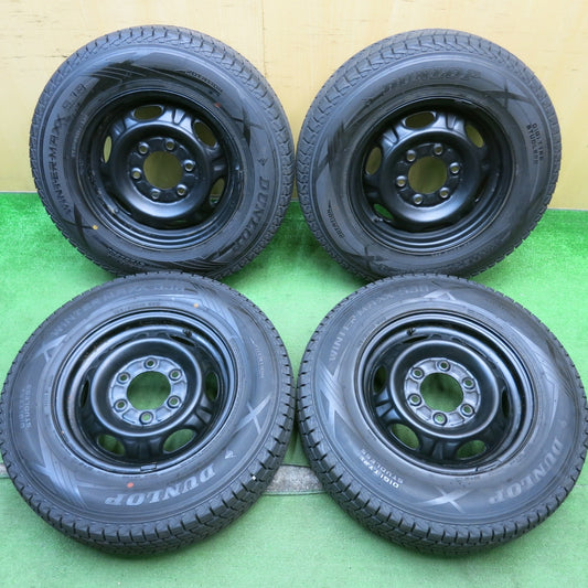 バリ溝！9分★日産 キャラバン 純正 スチール 195/80R15 スタッドレス ダンロップ ウインターマックス SJ8 15インチ PCD139.7/6H★5062204HAス