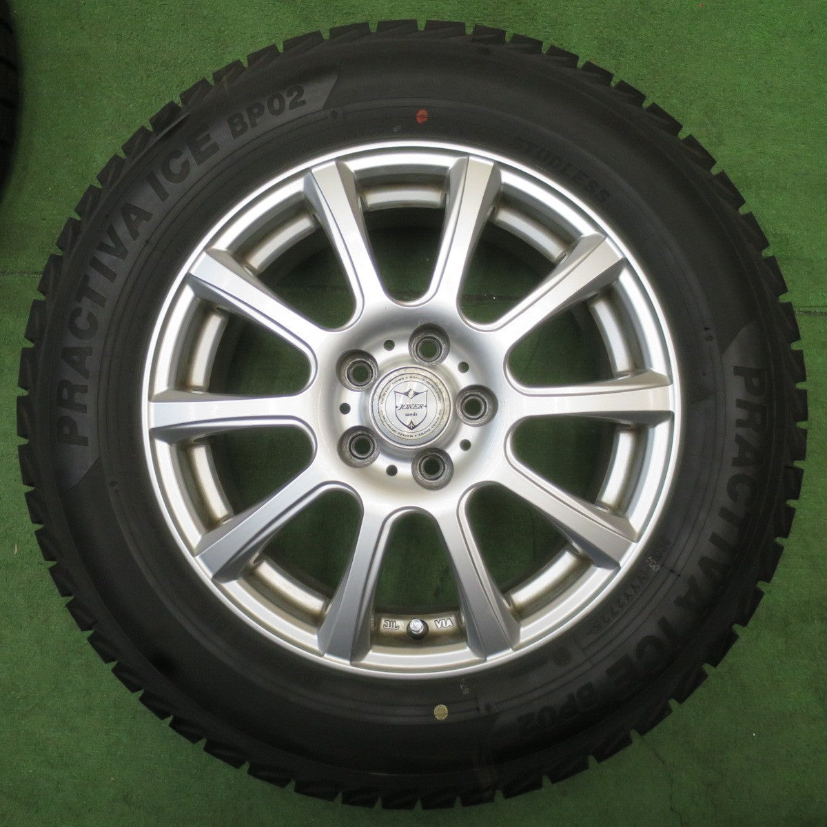バリ溝！25年！9.5分◎プリウス 等 195/65R15 スタッドレス プラクティバ アイス BP02 JOKER ジョーカー 15インチ PCD100/5H◎6060902NJス