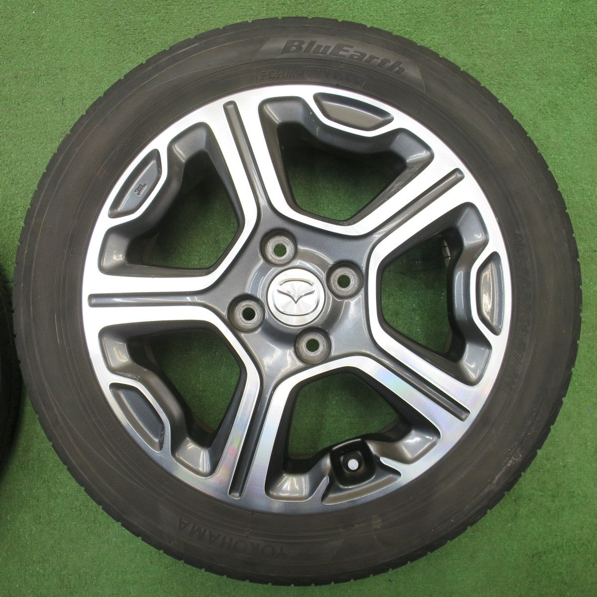 4本価格！22年★マツダ フレア クロスオーバー スズキ ハスラー 純正 165/60R15 ヨコハマ ブルーアース AE01 15インチ PCD100/4H★6021103NJノ