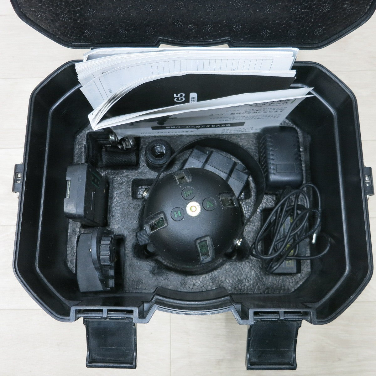 [送料無料] バッテリー2個◆ヴォイス グリーン レーザー 墨出し器 G5 受光器 ケース付き 墨出器 VOICE◆