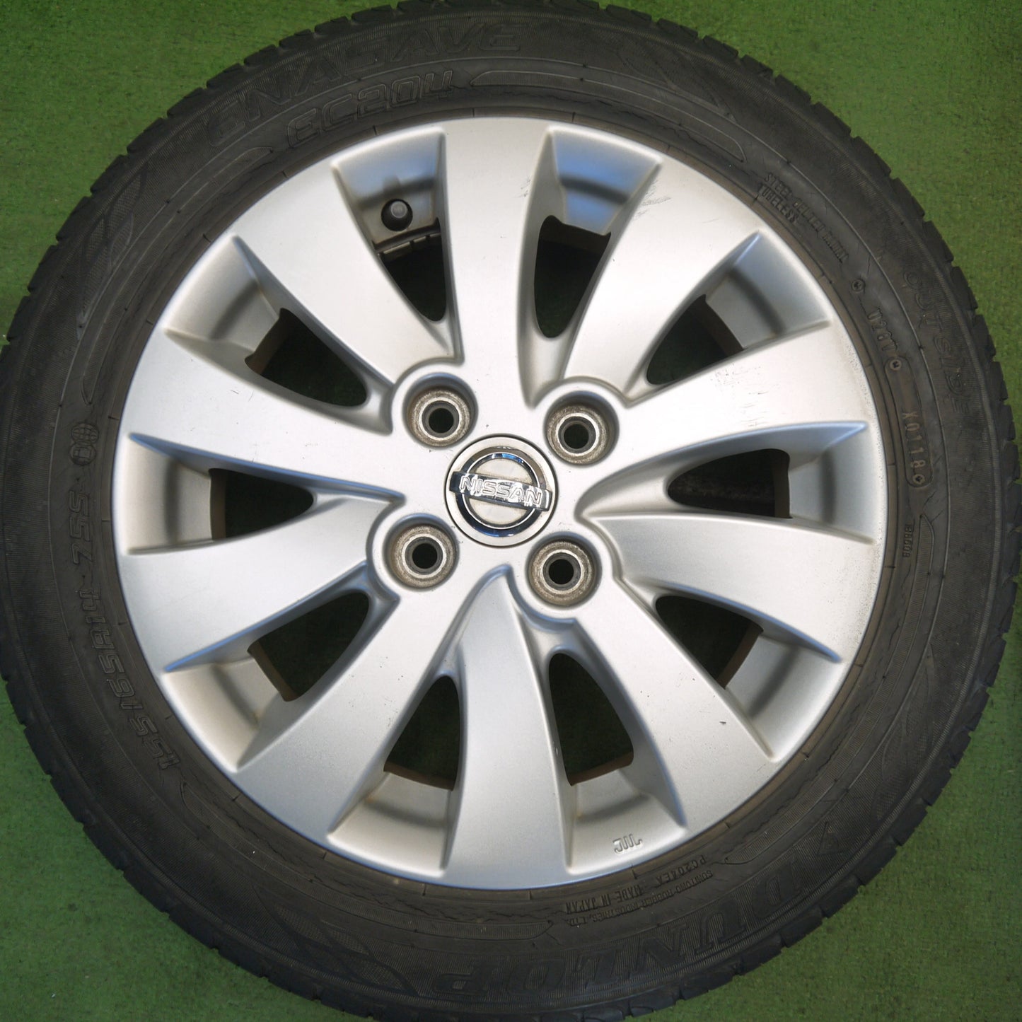 4本価格◎日産 モコ 純正 155/65R14 ダンロップ エナセーブ EC203 14インチ PCD100/4H◎6070803Hノ