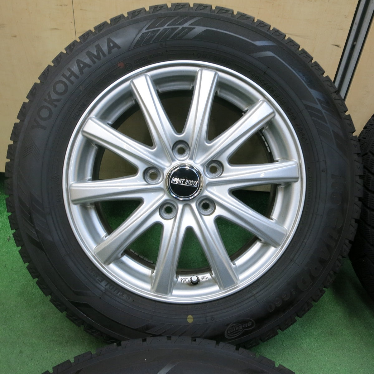 [送料無料] バリ溝！21年！キレイ！9.5分★スタッドレス 195/65R15 ヨコハマ アイスガード iG60 SPORT RUOTA 15インチ PCD114.3/5H★4111212SYス