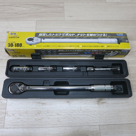 [送料無料] ◆BAL トルクレンチ 6pc セット NO.2059 工具 30～180N・m 17ｍm 19ｍｍ 21ｍｍ プレセット 型 大橋産業◆