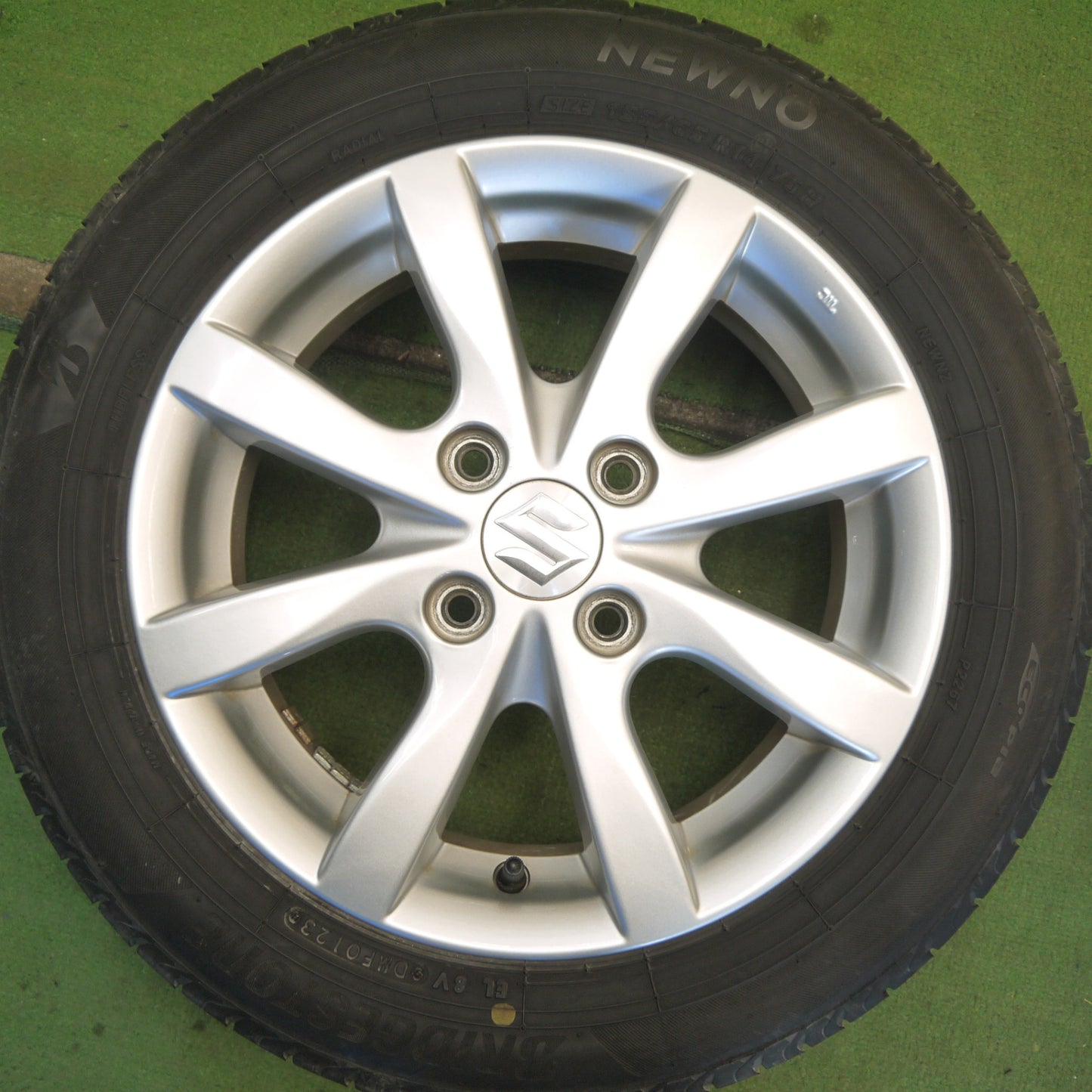 キレイ！23年◎スズキ ワゴンR 純正 155/65R14 ブリヂストン NEWNO ニューノ 14インチ PCD100/4H◎6071704Hノ