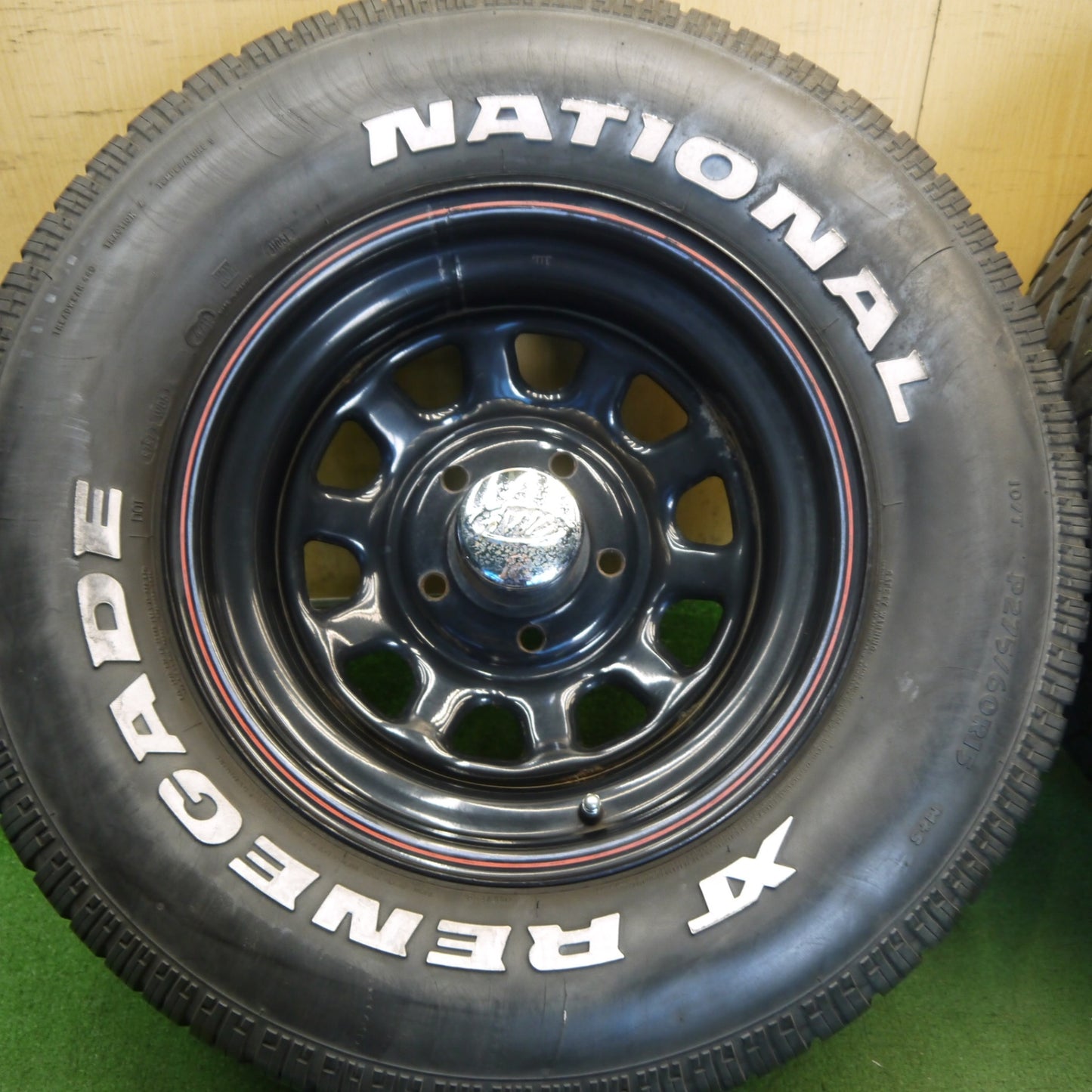 バリ溝！9分◎AWC DAYTONA 255/60R15 275/60R15 ナンカン NK UTILITY SP-7 NATIONAL XT RENEGADE ホワイトレター デイトナ スチール 15インチ PCD127/5H◎6081808Hノ