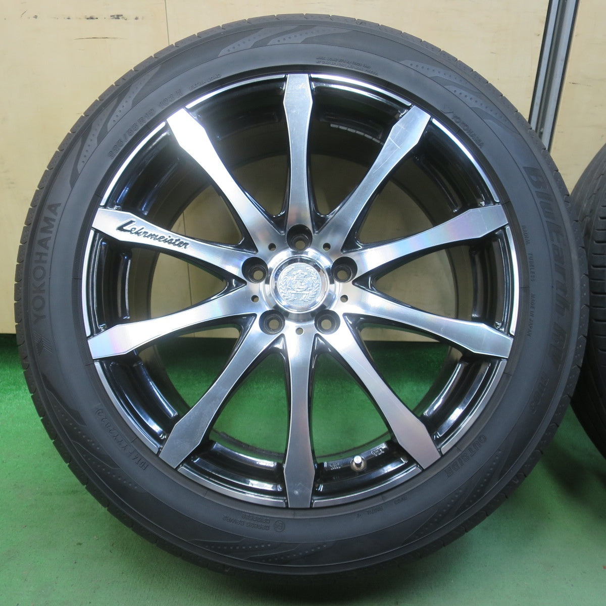 バリ溝！22年！9分★225/55R19 Lehrmeister NONINO ヨコハマ BluEarth-RV RV03 ブルーアース RV02 レアマイスター ノニーノ 19インチ PCD114.3/5H★6043007イノ