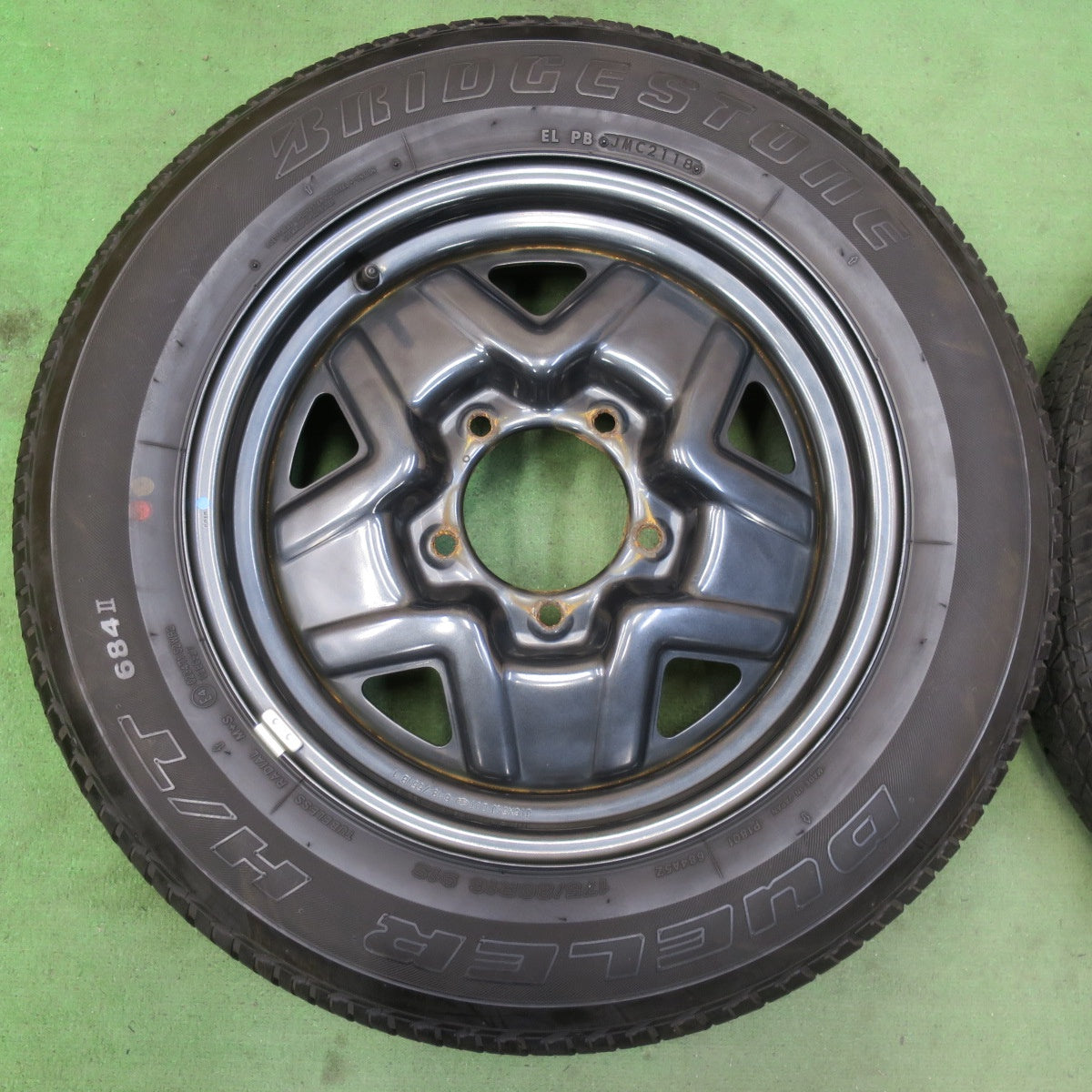 バリ溝！8.5分★スズキ JB64 ジムニー 純正 スチール 175/80R16 ブリヂストン デューラー H/T 684Ⅱ 16インチ PCD139.7/5H★5100908イノ