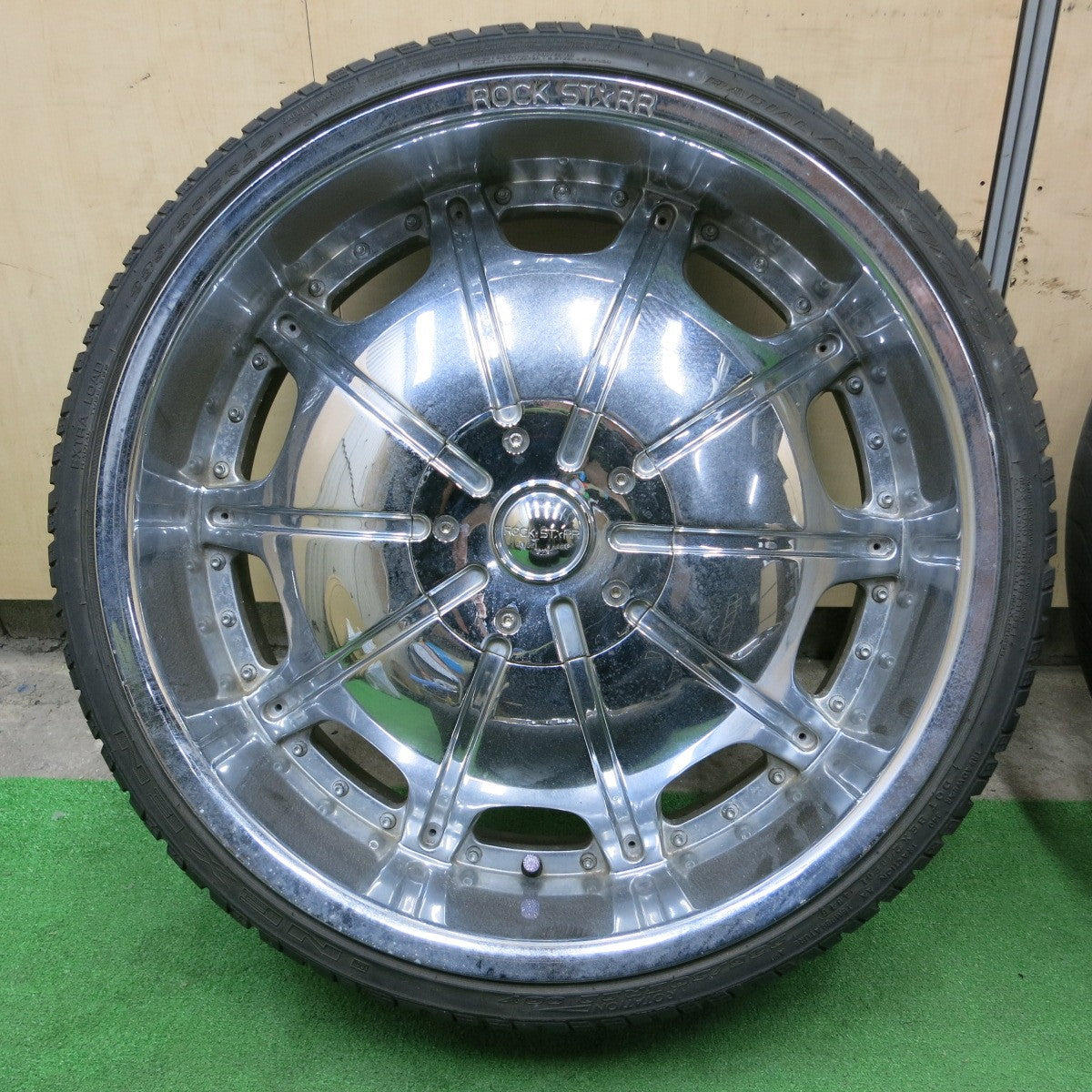 *送料無料* バリ溝！9分★ROCK STXRR ロックスター ROCK STARR 235/30R22 ネクセン N3000 22インチ PCD120 114.3/5H マルチ★4070802ナノ