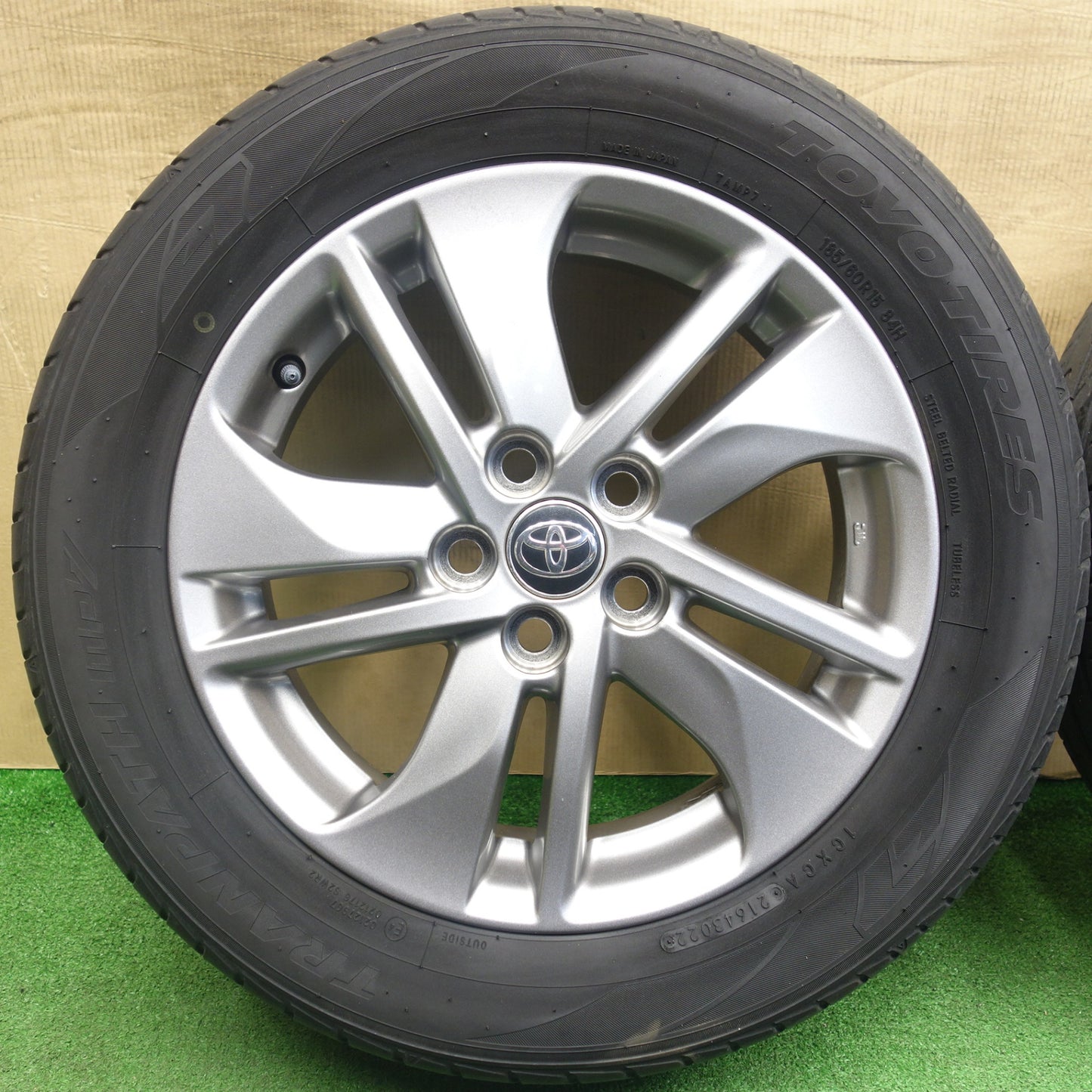 バリ溝！22年！キレイ！8.5分★トヨタ 170系 シエンタ 純正 185/60R15 トーヨー トランパス MP7 15インチ PCD100/5H★6031301KTノ