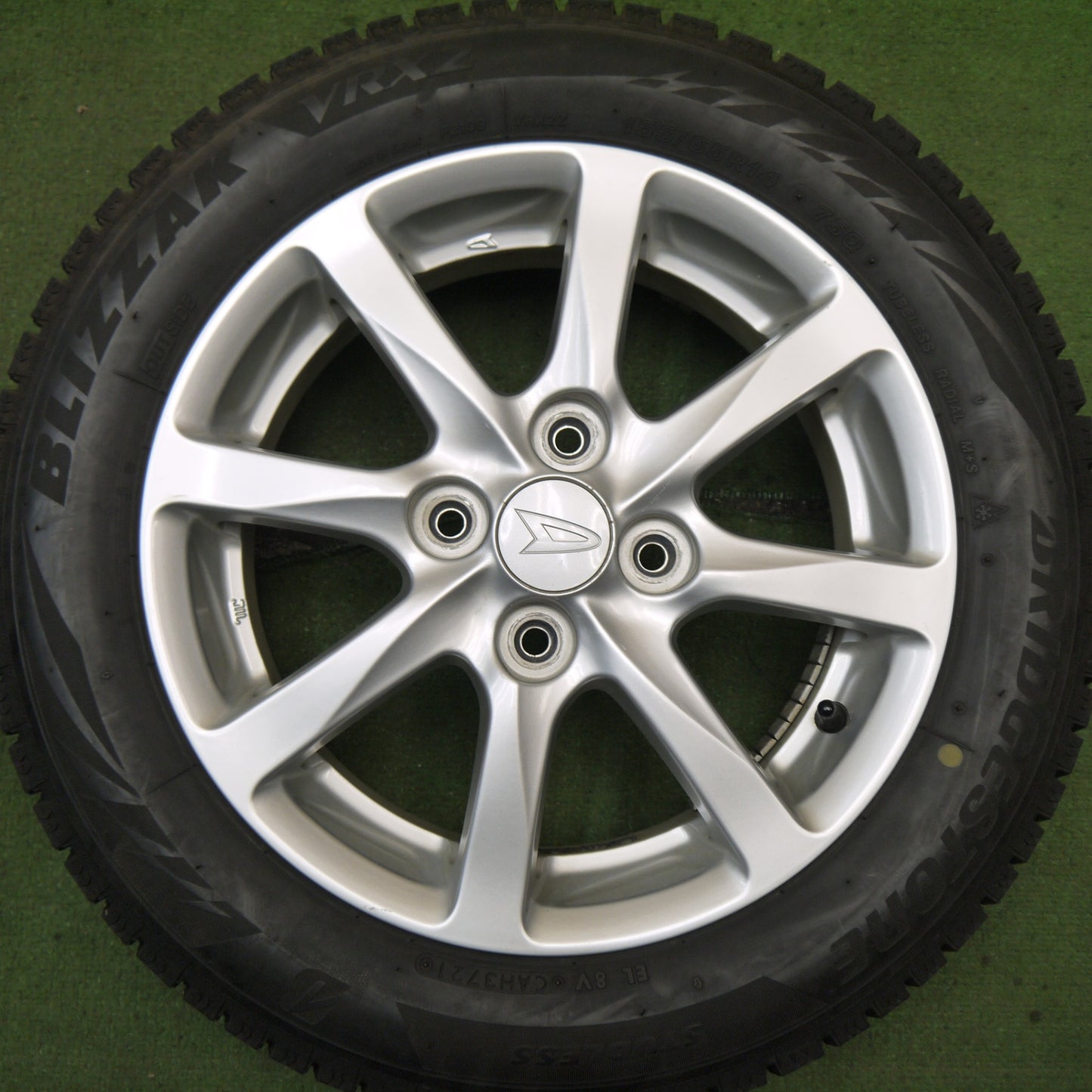 バリ溝！21年！キレイ！8.5分★ダイハツ タント 純正 155/65R14 スタッドレス ブリヂストン ブリザック VRX2 14インチ PCD100/4H★5080506Hス