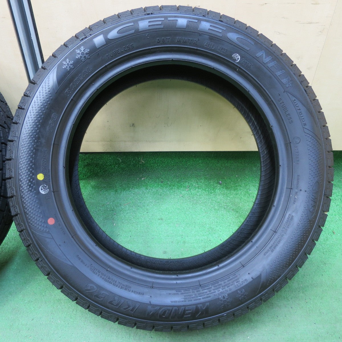 ほぼ未使用！23年！2本★スタッドレス 155/65R14 ケンダ KR36 アイステック ネオ タイヤ 14インチ デイズ N-BOX キャンバス タント ウェイク 等★5052606イスタ