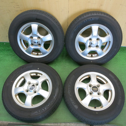 バリ溝！24年！ほぼ10分◎145/80R13 ヨコハマ BluEarth-ES ES32 STYLE PRASINO DUKE スタイル プラシノ 13インチ PCD100/4H◎6081302HAノ