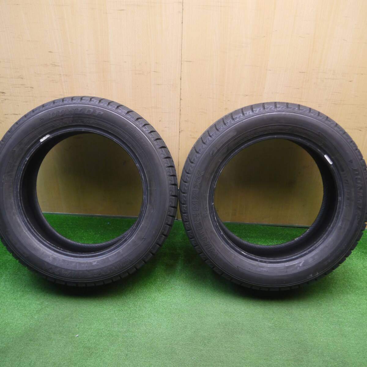 バリ溝！21年！9.5分！2本★スタッドレス 225/55R17 ダンロップ ウインターマックス WM02 タイヤ 17インチ XV フォレスター アルファード ヴェルファイア等★5010602Hスタ
