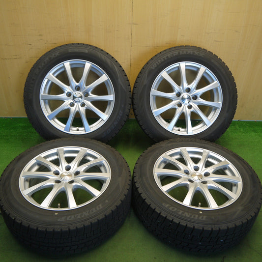 バリ溝！25年！キレイ！ほぼ10分★スタッドレス 215/60R17 ダンロップ ウインターマックス WM02 ravrion RS01 ラブリオン 17インチ PCD114.3/5H★6052501Hス