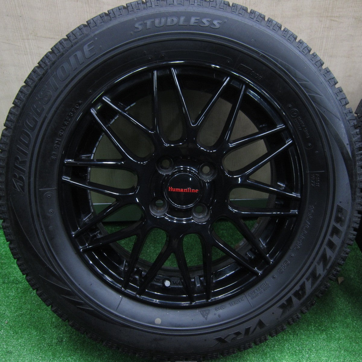 [送料無料] キレイ！20年★スタッドレス 195/65R15 ブリヂストン ブリザック VRX Humanline ヒューマンライン 15インチ PCD100/4H★4111806TNス