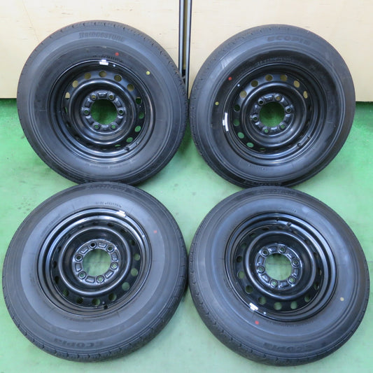 バリ溝！23年！キレイ！9.5分★トヨタ ハイエース 純正 スチール 195/80R15 107/105N ブリヂストン エコピア RD613 15インチ PCD139.7/6H★6030307イノ