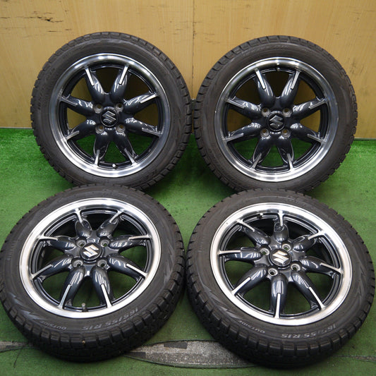 4本価格★スズキ アルト ターボ RS 純正 165/55R15 スタッドレス ピレリ アイスアシンメトリコ 15インチ PCD100/4H★5072806Hス