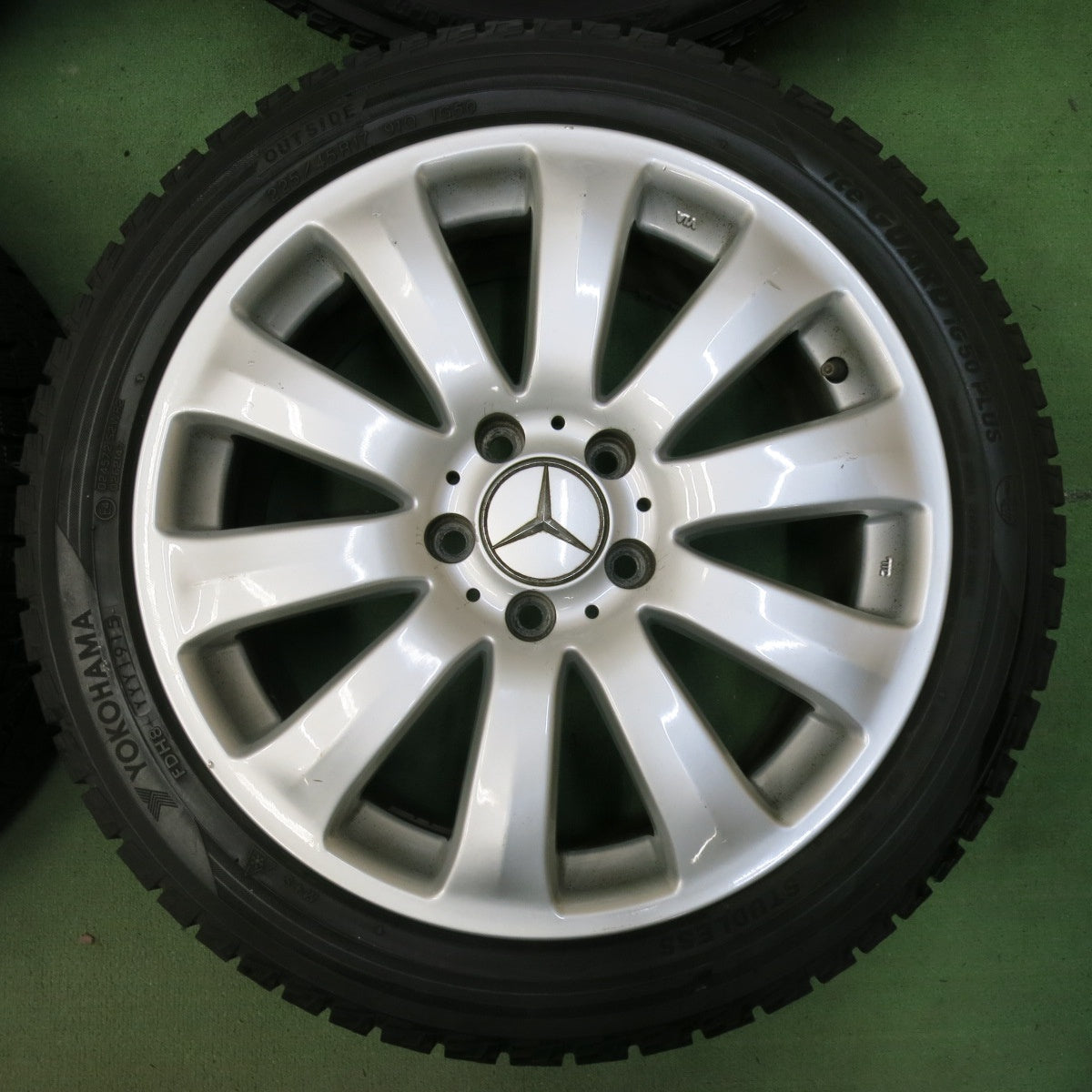 バリ溝！9.5分★ベンツ 等 EuroForsch 225/45R17 スタッドレス ヨコハマ アイスガード iG50 プラス 17インチ ユーロフォルシュ PCD112/5H★5053016SYノ