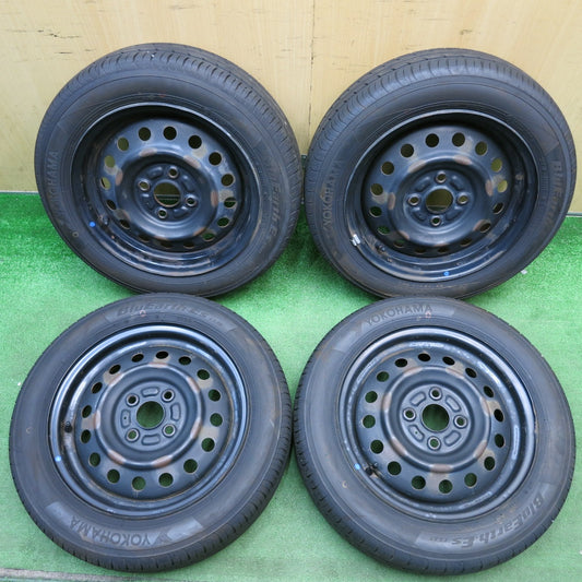4本価格！24年★155/65R14 ヨコハマ BluEarth-ES ES32 スチール ホイール ブルーアース 14インチ PCD100/4H★6050302HAノ