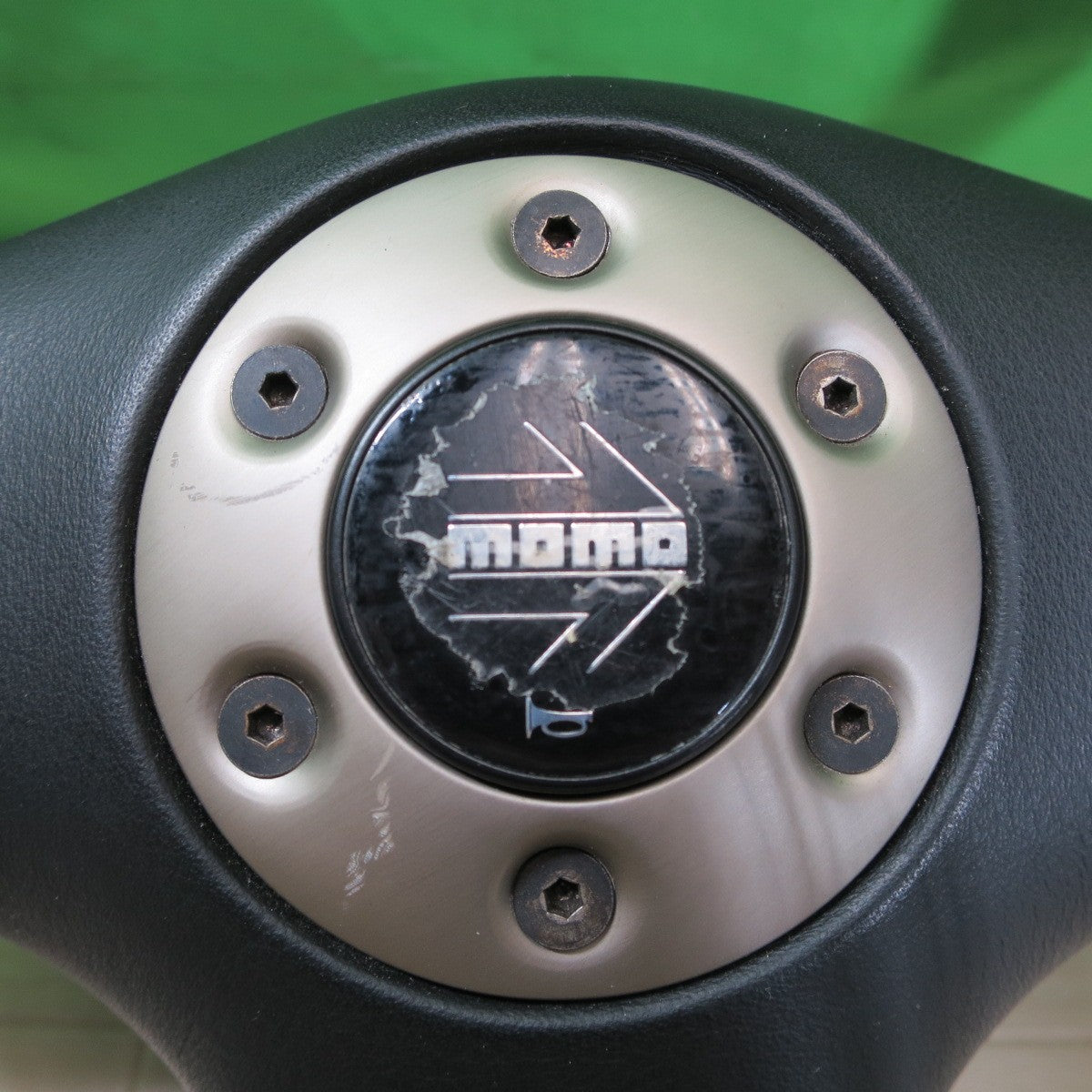 [送料無料] ☆三菱 4/5/6 共用 ランエボ RS 純正 MOMO ステアリング ハンドル モモ ランサーエボリューション 現状品☆