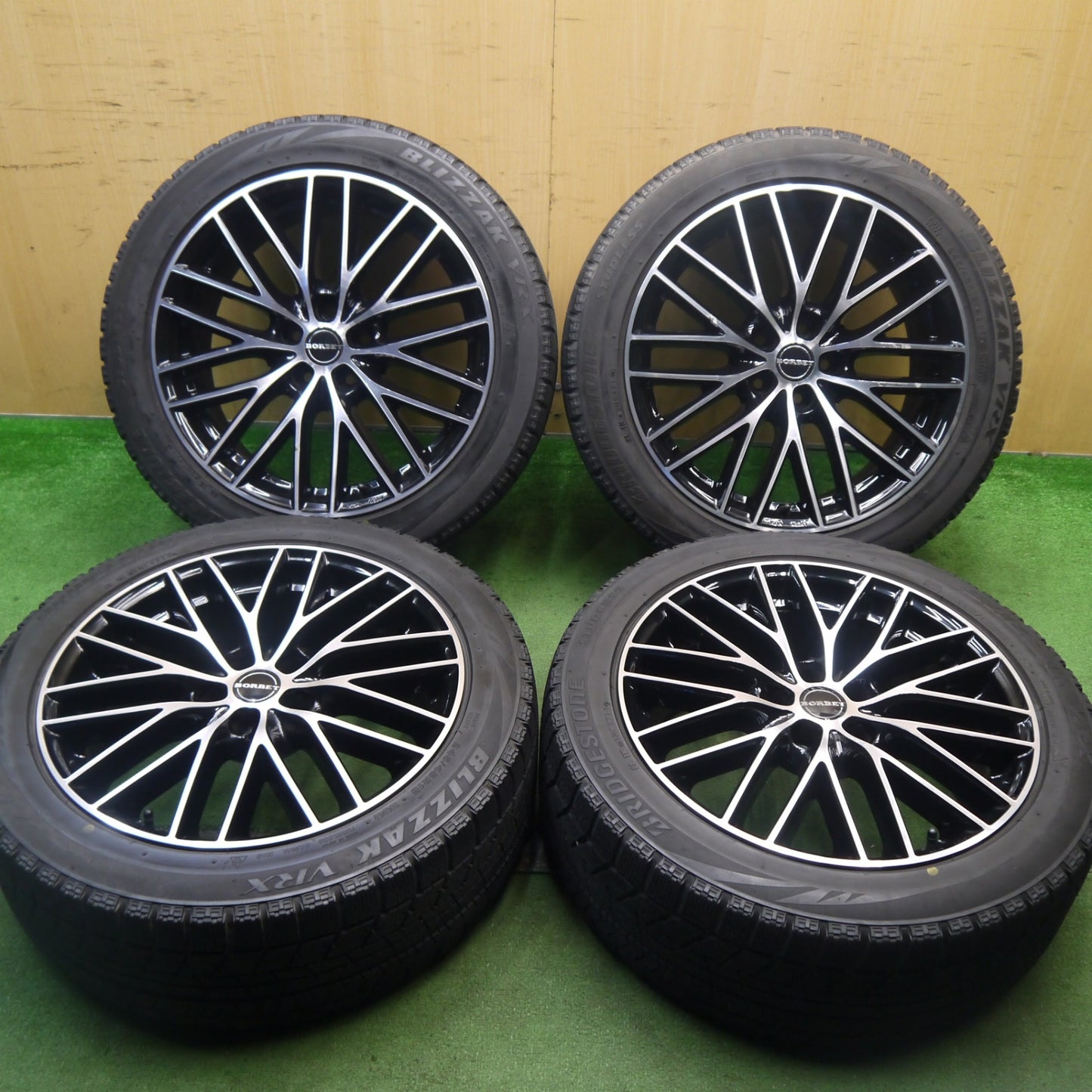 キレイ★ボルボ 等 BORBET PREMIUM BS5 245/45R18 スタッドレス ブリヂストン ブリザック VRX 18インチ ボルベット PCD108/5H★5072304Hス