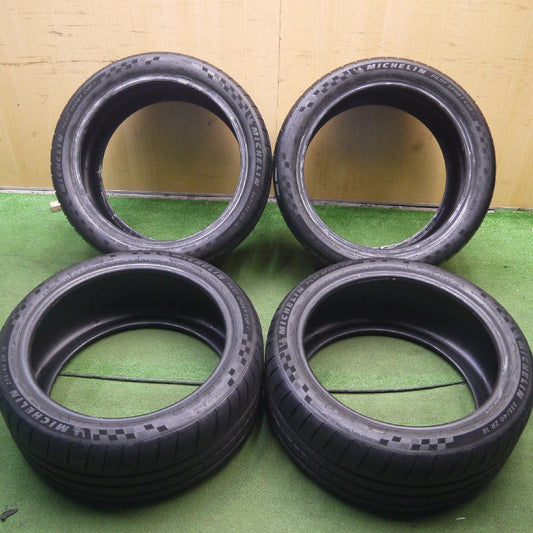 *送料無料* バリ溝！22年！9.5分★235/40R18 265/35R18 ミシュラン パイロット スポーツ CUP2 タイヤ ポルシェ等★3082104Hノタ