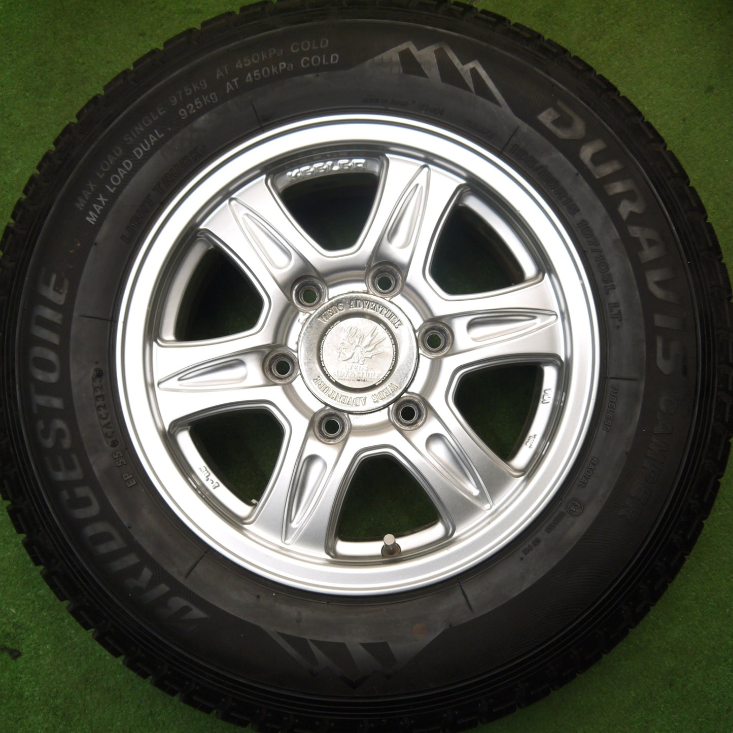 4本価格！23年★KEELER 195/80R15 107/105L スタッドレス ブリヂストン デュラビス CANPER キーラー 15インチ PCD139.7/6H★5050913Hノ