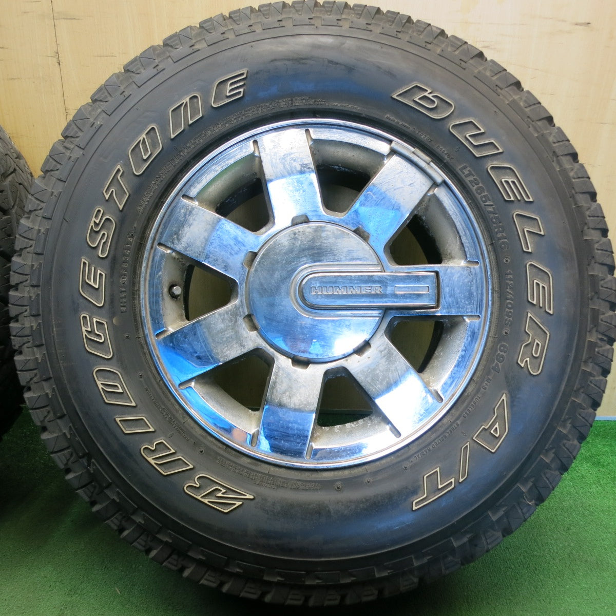 バリ溝！9.5分◎ハマー H3 純正 265/75R16 112/109S ブリヂストン デューラー A/T 694 16インチ PCD139.7/6H◎6072601HAノ