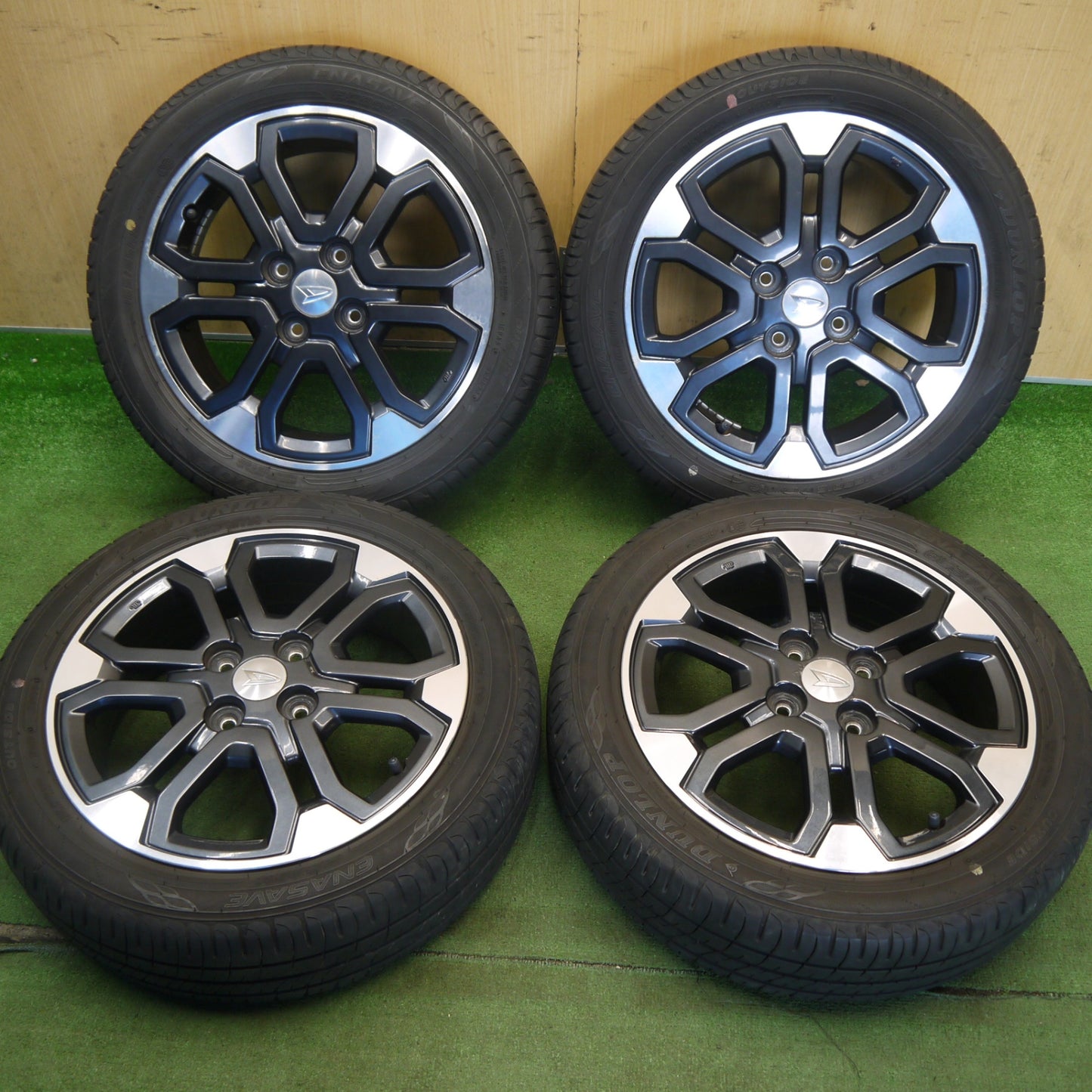 バリ溝！23年！8.5分★ダイハツ ウェイク 純正 165/55R15 ダンロップ エナセーブ EC204 15インチ PCD100/4H★6060504Hノ
