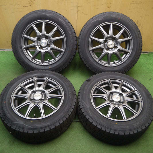 *送料無料* バリ溝！23年！キレイ！9.5分以上★スタッドレス 175/65R14 ダンロップ ウインターマックス WM02 FINAL SPEED MiD PCD100/4H★4053110Hス