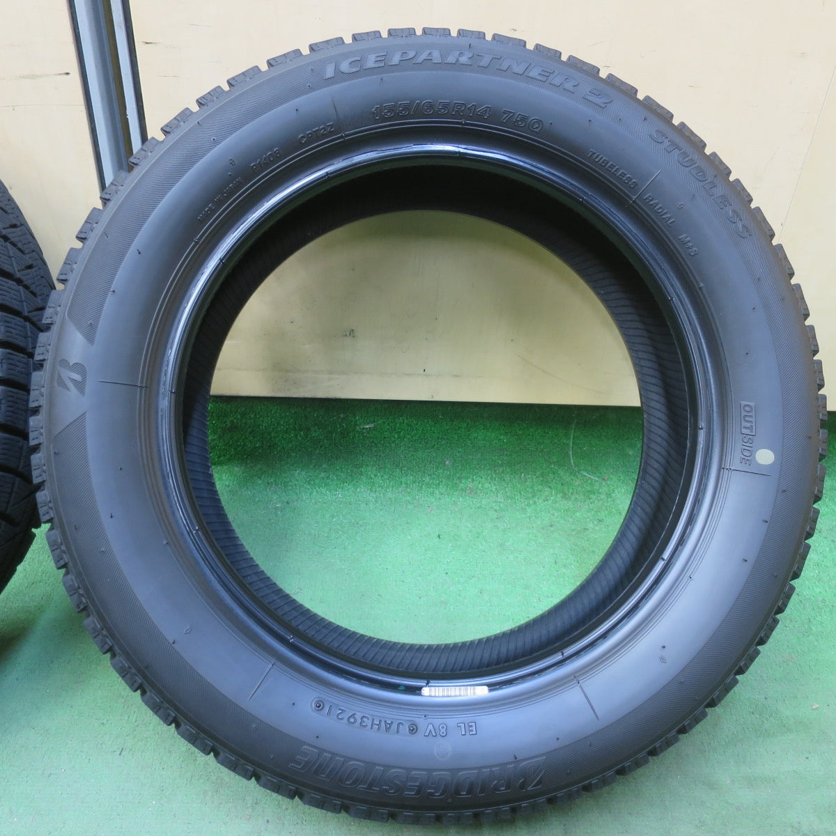 バリ溝！8.5分★スタッドレス 155/65R14 ブリヂストン アイスパートナー2 タイヤ 14インチ ワゴンR ムーヴ N-BOX タント ラパン デイズ 等★6062402イスタ