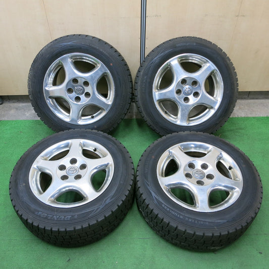 *送料無料* バリ溝！9.5分★トヨタ アリスト 純正 215/60R16 スタッドレス ダンロップ ウインターマックス WM01 16インチ PCD114.3/5H★4060802ナス
