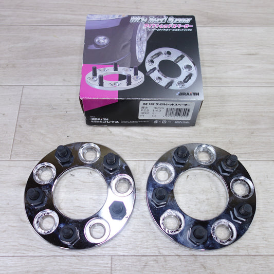[送料無料] ほぼ未使用◆BRAITH ワイド トレッド スペーサー BZ-102 厚さ10mm PCD114.3/5H PT 1.5 ブレイス◆