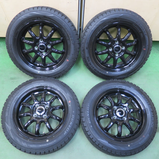 ほぼ未使用！24年！キレイ★スタッドレス 165/65R14 ダンロップ ウインターマックス WM02 AZ sports AZスポーツ 14インチ ソリオ ハスラー 等 PCD100/4H★6042003イス