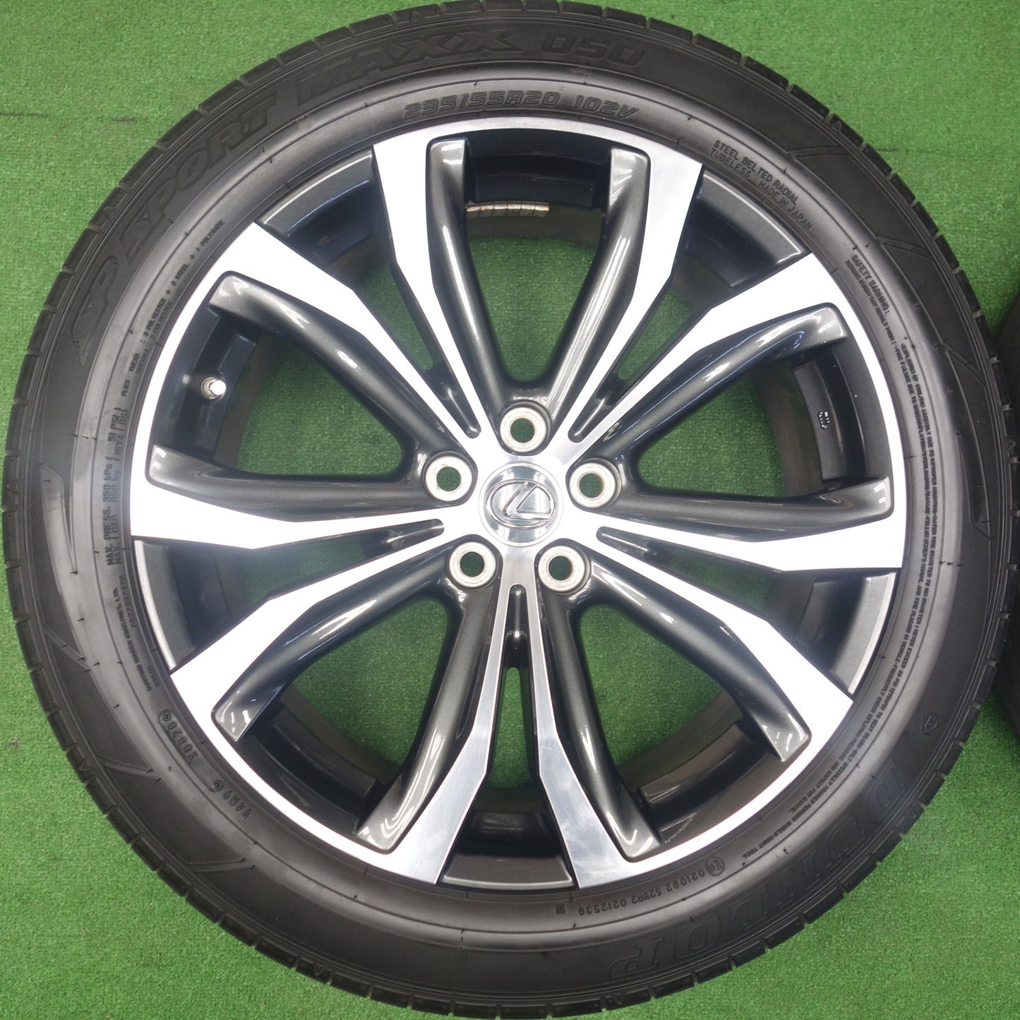 センサー付！キレイ★レクサス RX バージョンL 純正 235/55R20 ダンロップ SPスポーツマックス 050 20インチ PCD114.3/5H★6030701KTノ