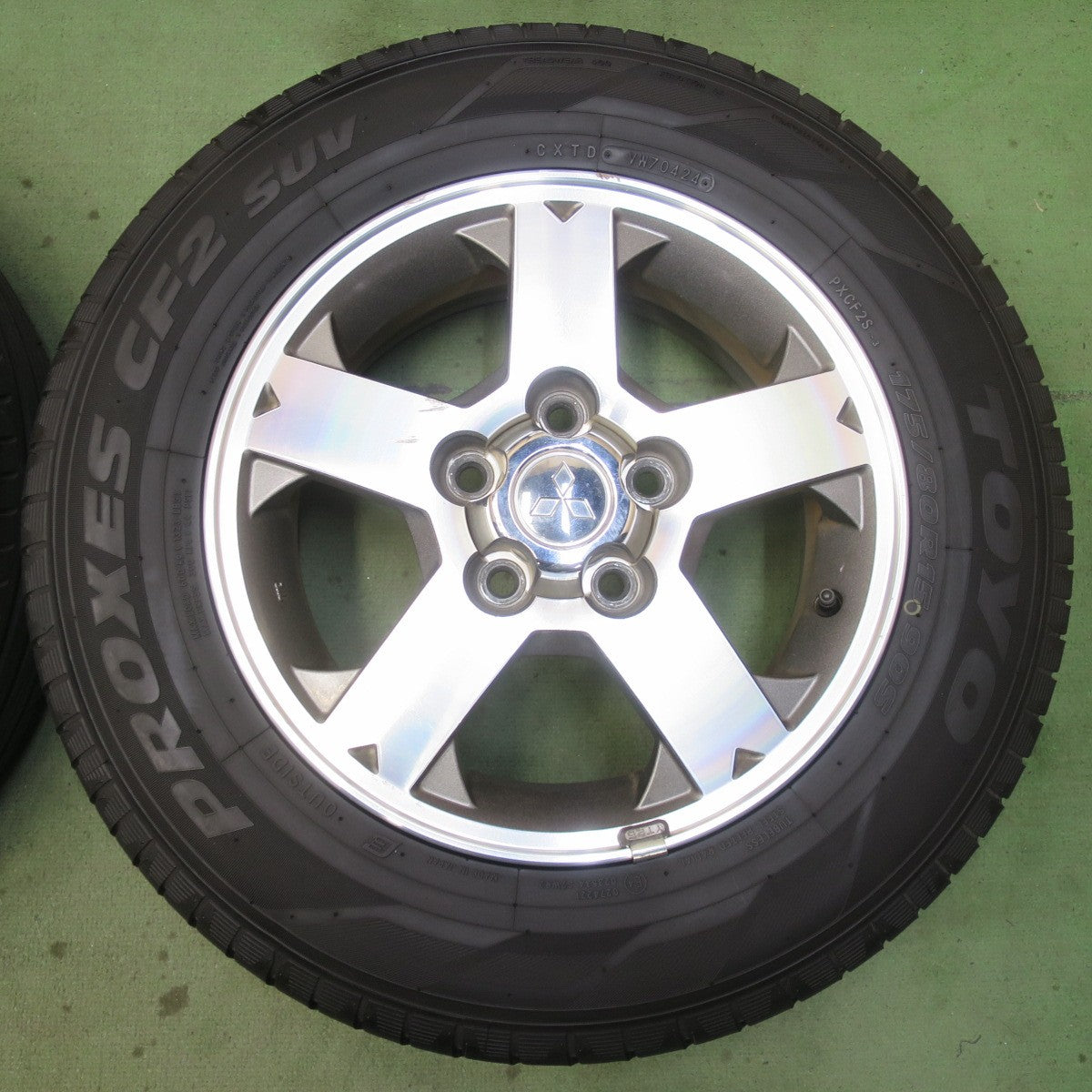 バリ溝！24年！8.5分◎三菱 パジェロミニ 純正 175/80R15 トーヨー プロクセス CF2 SUV 15インチ PCD114.3/5H◎6090904イノ