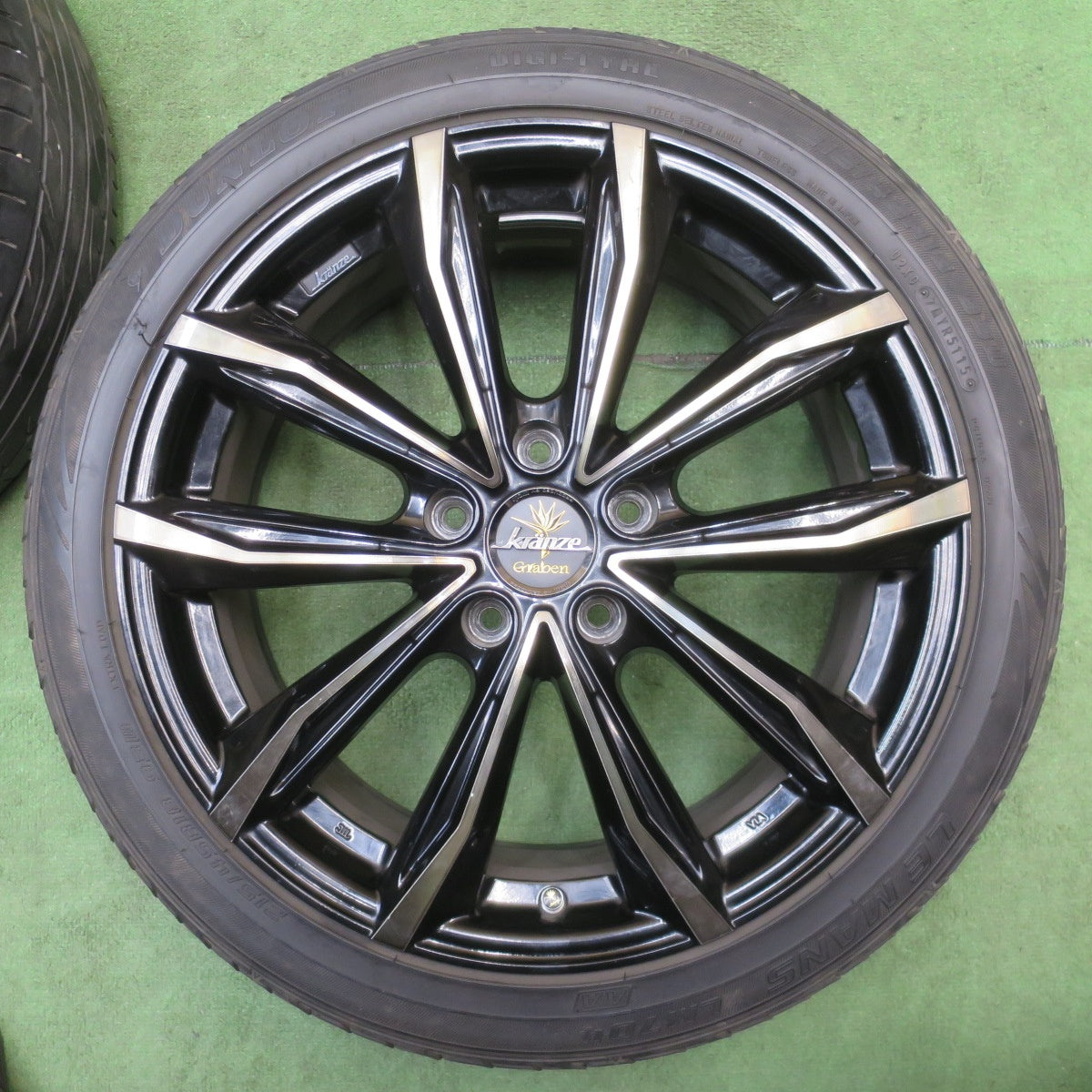 4本価格◎Kranze Graben 215/45R18 ダンロップ LE MANS LM704 クレンツェ グラベン 18インチ PCD114.3/5H◎6062304NJノ