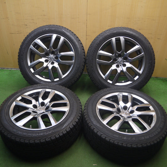 *送料無料* センサー付！バリ溝！綺麗！9分★レクサス NX バージョンL 純正 225/60R18 スタッドレス ヨコハマ ジオランダー i/T-S PCD114.3/5H★4061905Hス