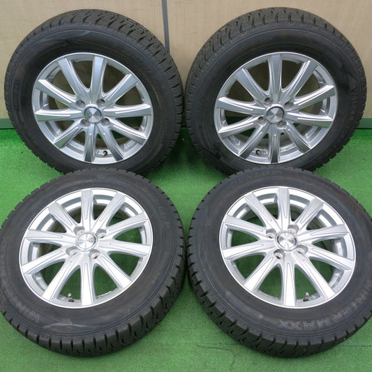 [送料無料] バリ溝！22年！キレイ！9.5分★スタッドレス 185/65R15 ダンロップ ウインターマックス WM02 JOKER ジョーカー 15インチ PCD100/4H★4120701NJス