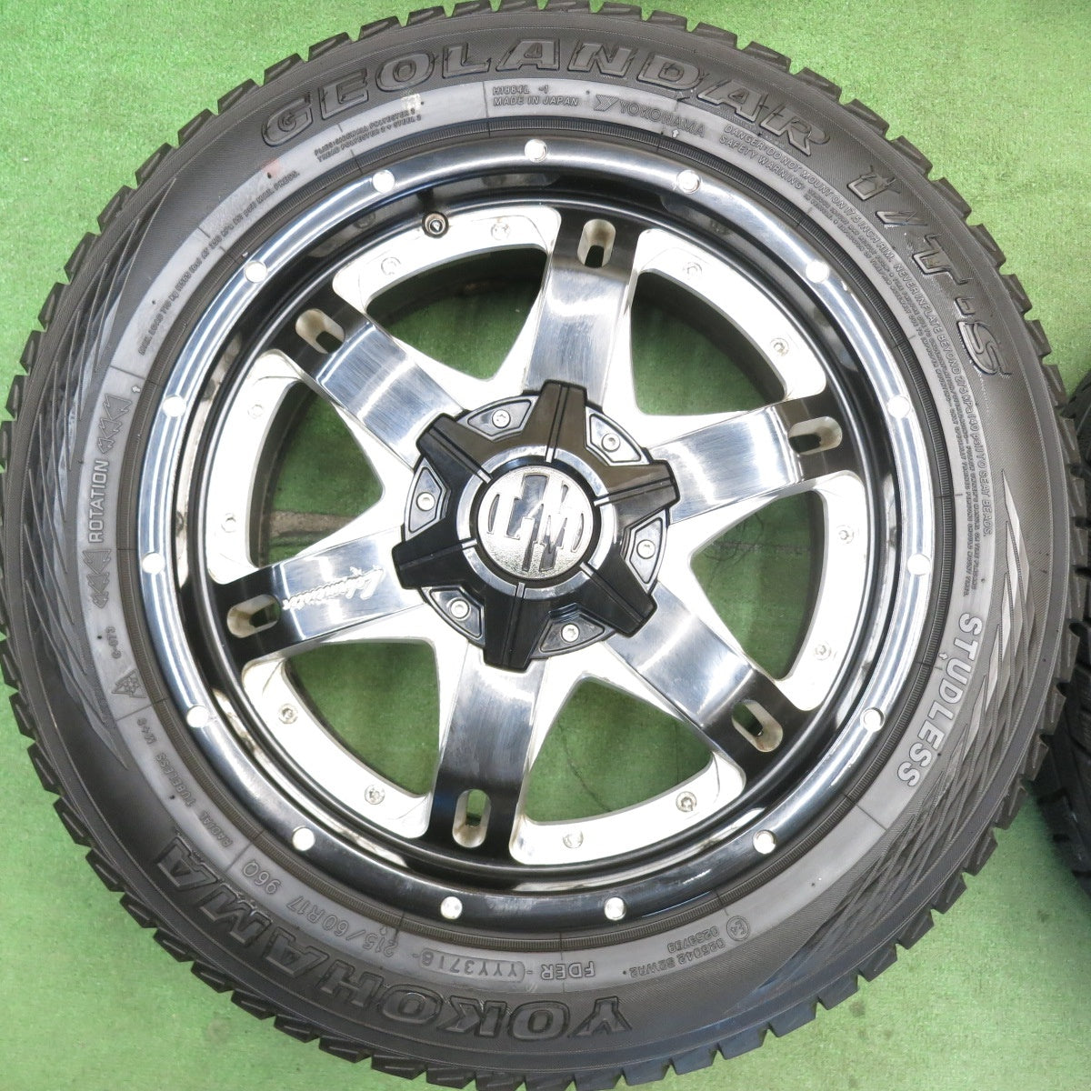 バリ溝！9分★スタッドレス 215/60R17 ヨコハマ ジオランダー i/T-S Lehrmeister MASTRO レアマイスター マストロ PCD 114.3 127/5H マルチ★6052804HAス