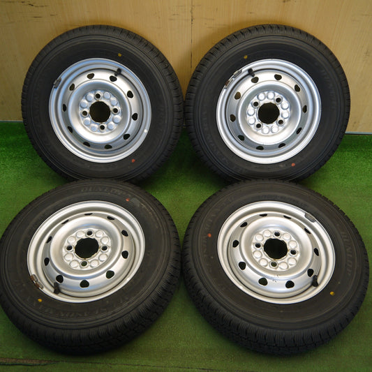 バリ溝！25年！キレイ！9.5分★145/80R12 80/78N ダンロップ ALL SEASON MAXX VA1 オールシーズン TOPY スチール ホイール 12インチ PCD100/4H★6041306Hス