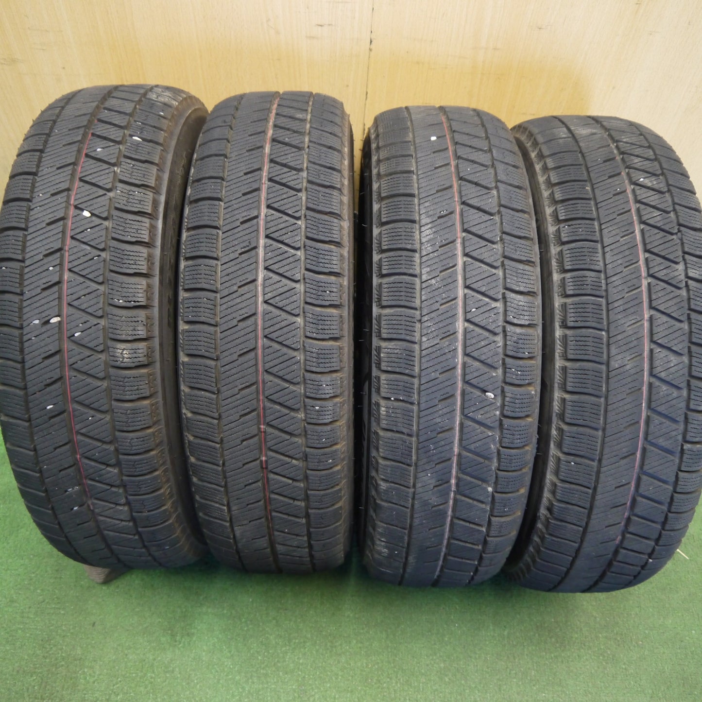 バリ溝！22年！キレイ！9分◎スタッドレス 155/70R12 ブリヂストン ブリザック VRX3 スチール ホイール 12インチ PCD100 110 114.3/4H マルチ◎6080505Hス