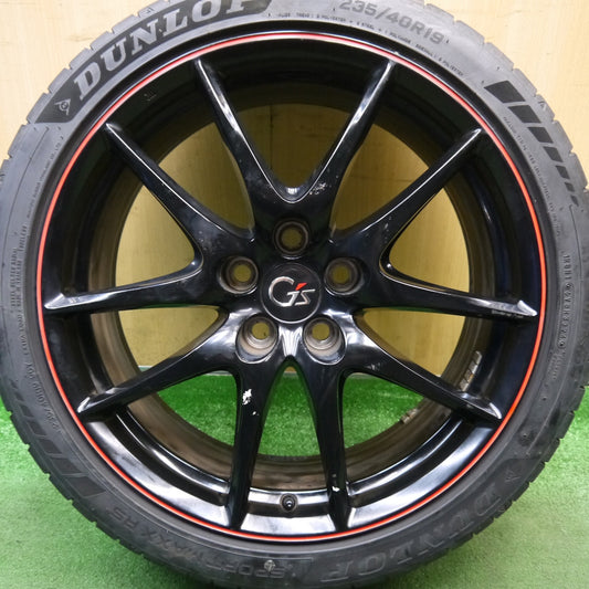 バリ溝！24年！9分！1本★トヨタ GRX130 マークX G's 純正 235/40R19 ダンロップ スポーツマックス RS 19インチ PCD114.3/5H★6020302Hノ