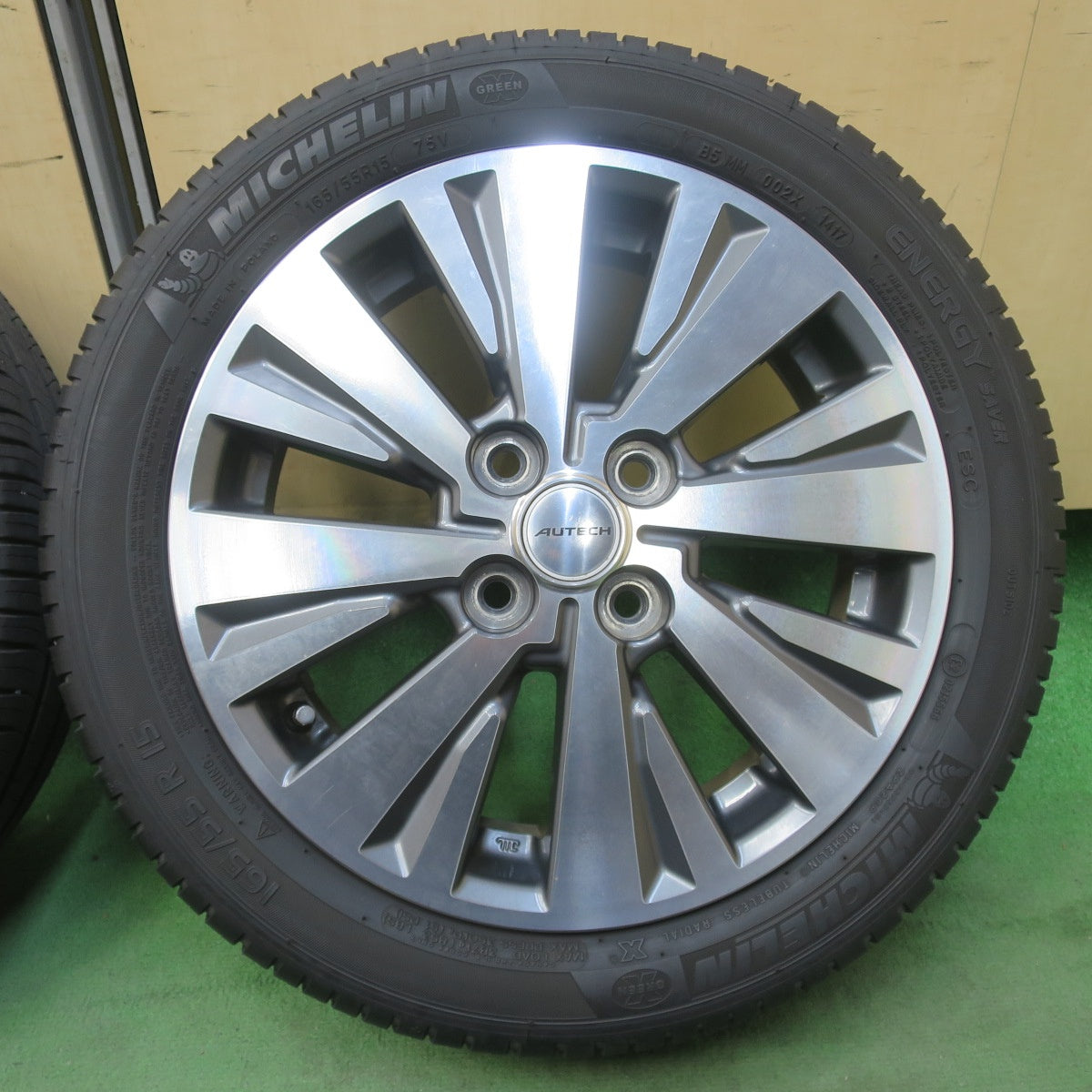 4本価格★日産 デイズ ルークス 純正 OP AUTECH 165/55R15 ミシュラン エナジーセイバー ESC 15インチ オーテック PCD100/4H★6031212イノ