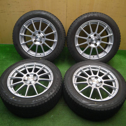バリ溝！キレイ！9.5分★MINI 等 195/55R16 スタッドレス ブリヂストン ブリザック VRX2 ENKEI PF03 エンケイ 16インチ PCD112/5H★5012109Hス