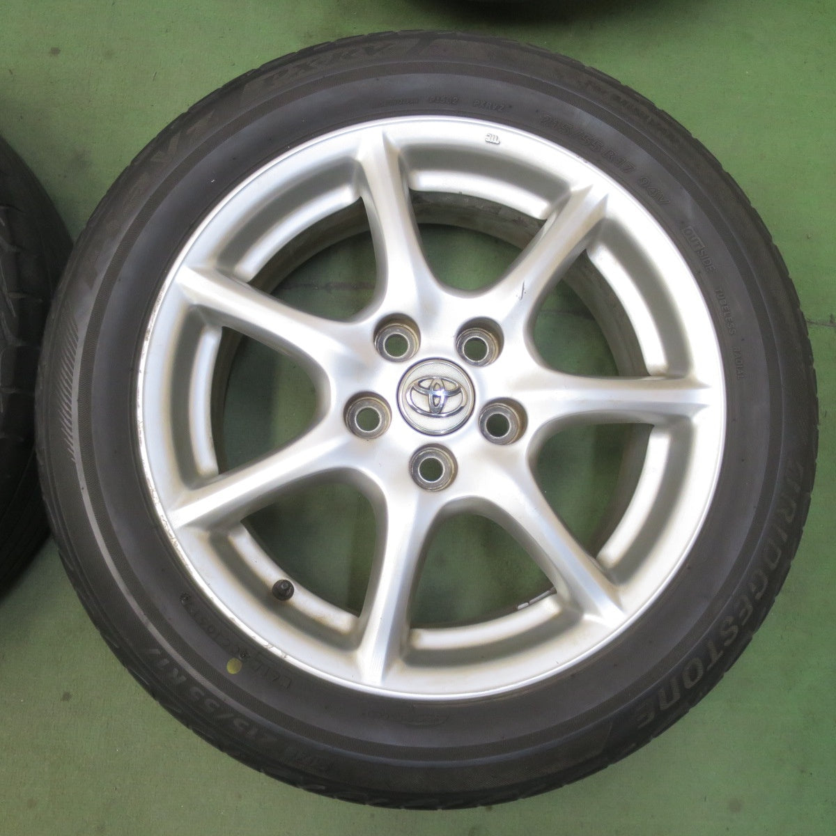 4本価格★トヨタ 50系 エスティマ 純正 215/55R17 ブリヂストン プレイズ PX-RV 17インチ PCD114.3/5H★6051904イノ