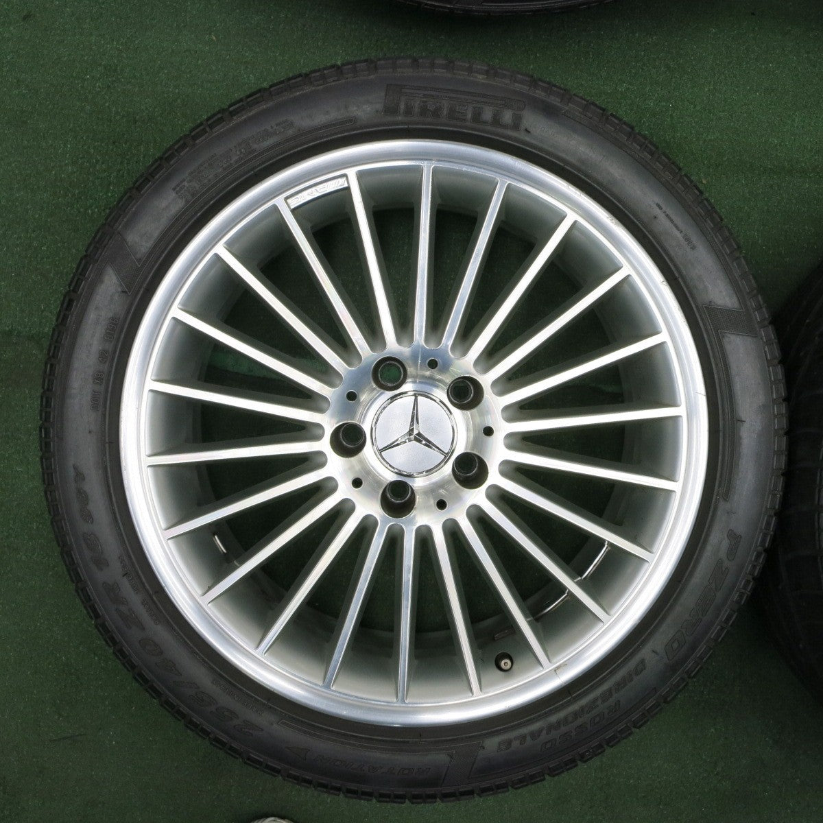 *送料無料* 4本価格★ベンツ SLクラス R230 純正 AMG 255/40R18 285/35R18 ピレリ PZERO ROSSO MO PCD112/5H★4040312TNノ