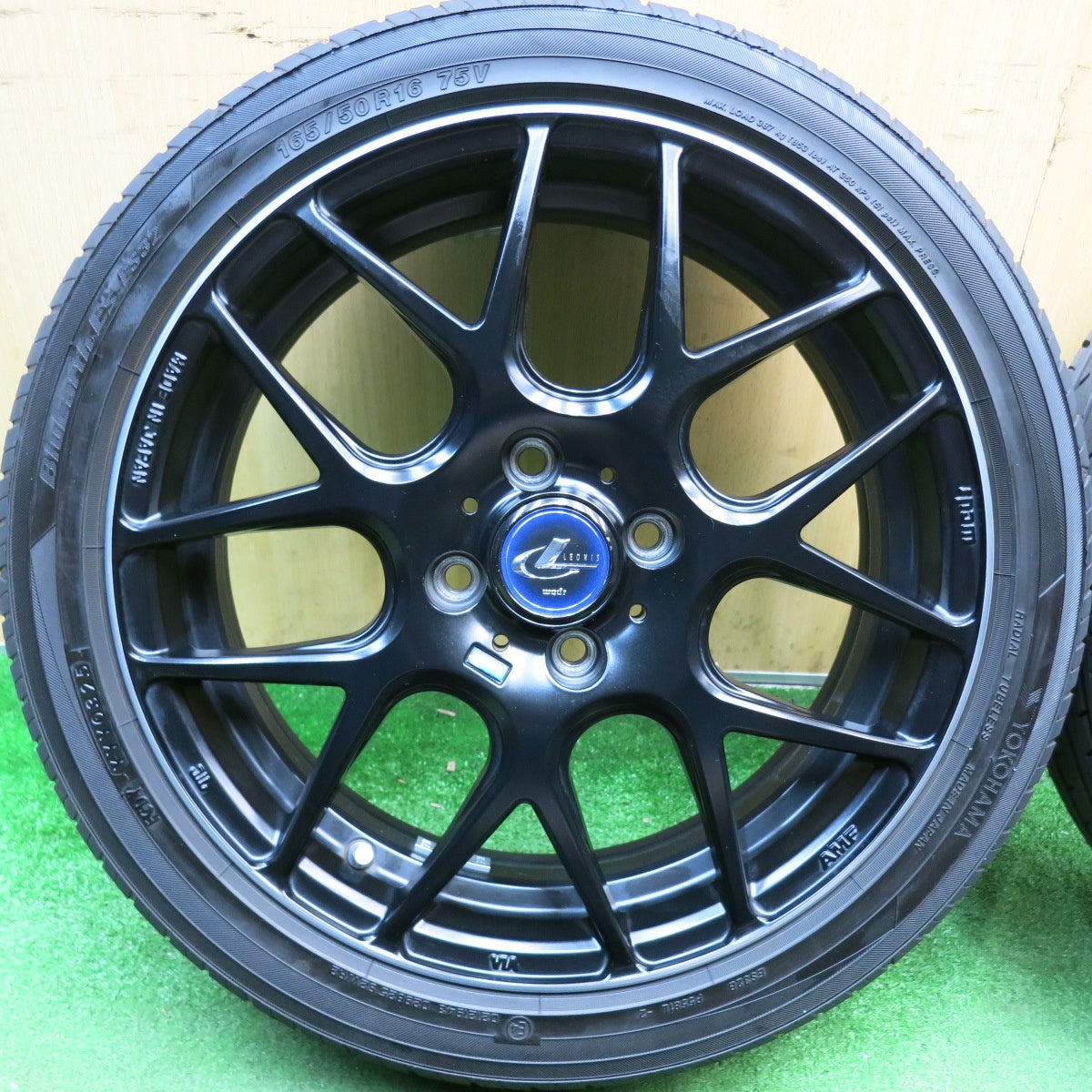 キレイ！25年★LEONIS NAVIA 06 165/50R16 ヨコハマ BluEarth-ES ES32 レオニス ナヴィア 16インチ ブルーアース 軽サイズ PCD100/4H★6041212HAノ